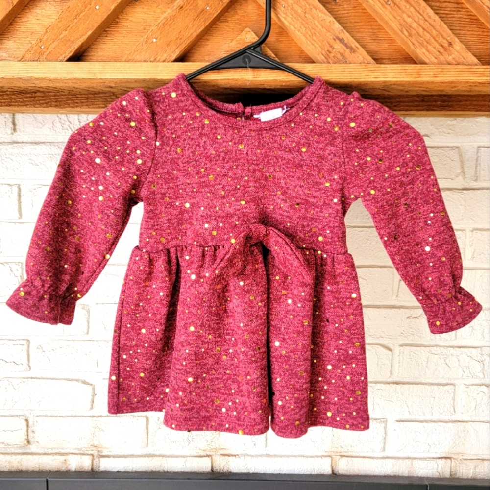 Pink Laundry Toddler Girl Gold Sequin Dress Top Size 3T